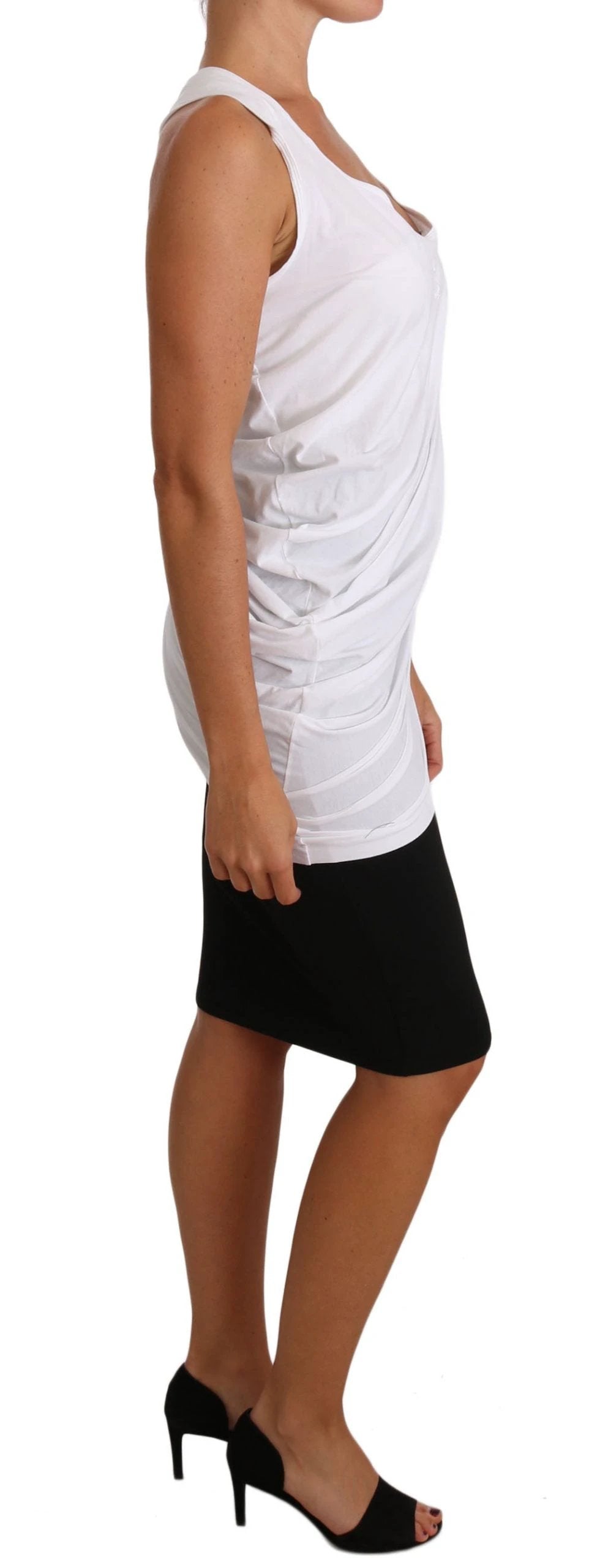 Cavalli White Top Tank CAVALLI T-Shirt Jersey by Cavalli