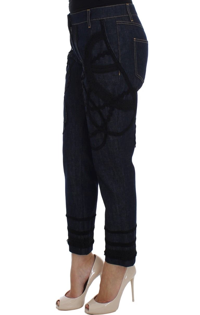 Dolce & Gabbana Blue Denim Cotton CAPRI Torero Jeans by Dolce & Gabbana