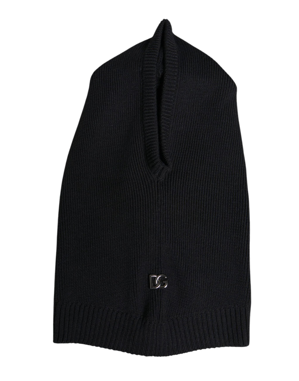 Dolce & Gabbana Black Wool Whole Head Wrap Balaclava Hat by Dolce & Gabbana