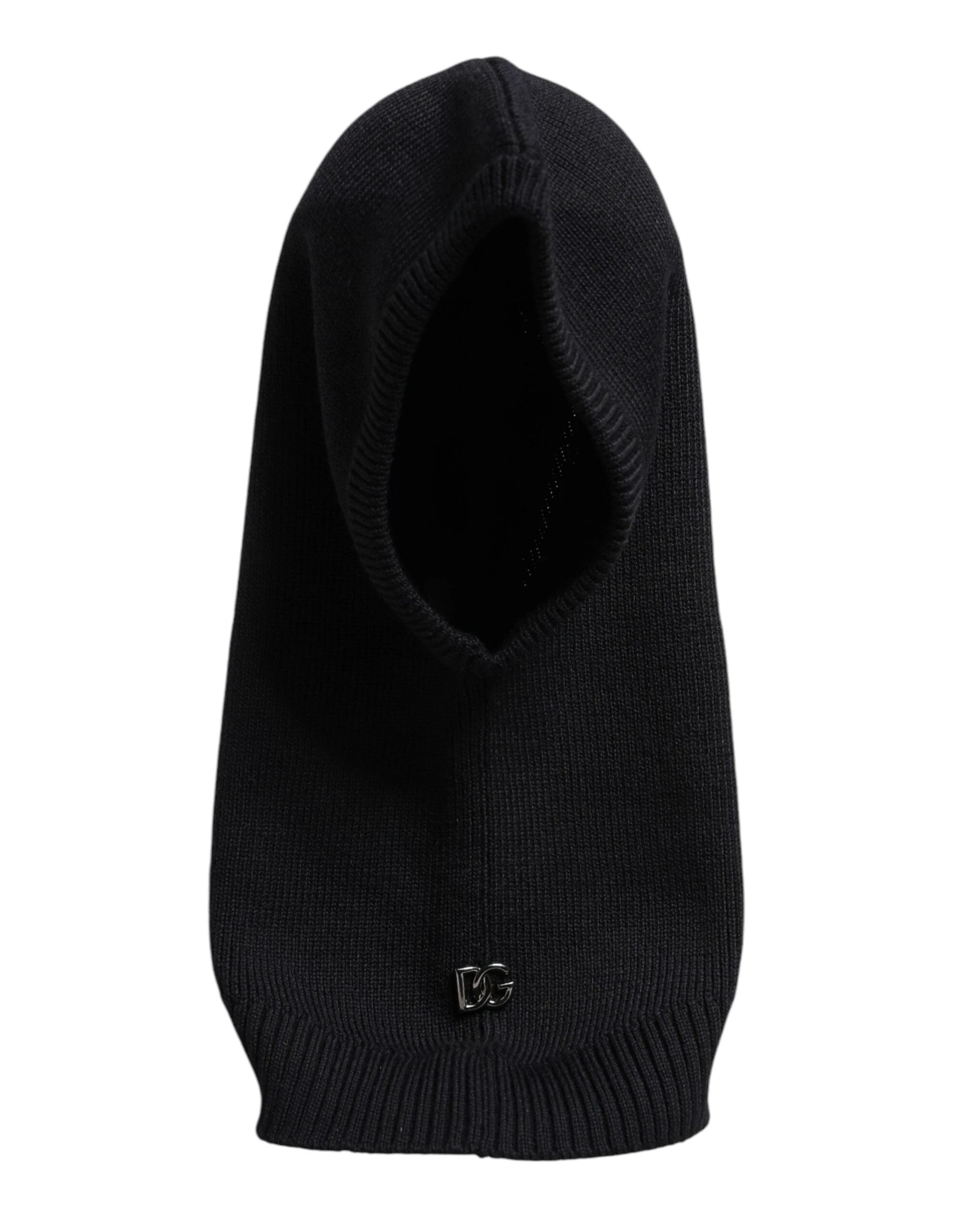 Dolce & Gabbana Black Wool Whole Head Wrap Balaclava Hat by Dolce & Gabbana