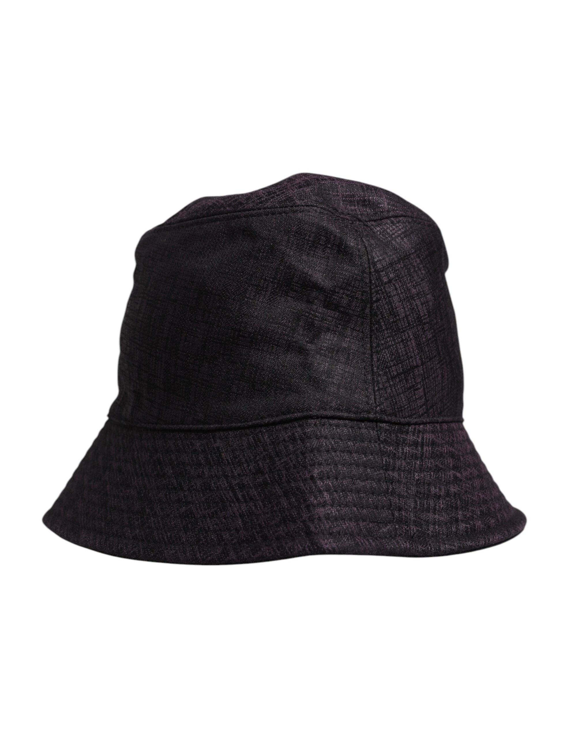 Dolce & Gabbana Black Wide Brim Nylon Bucket Hat by Dolce & Gabbana
