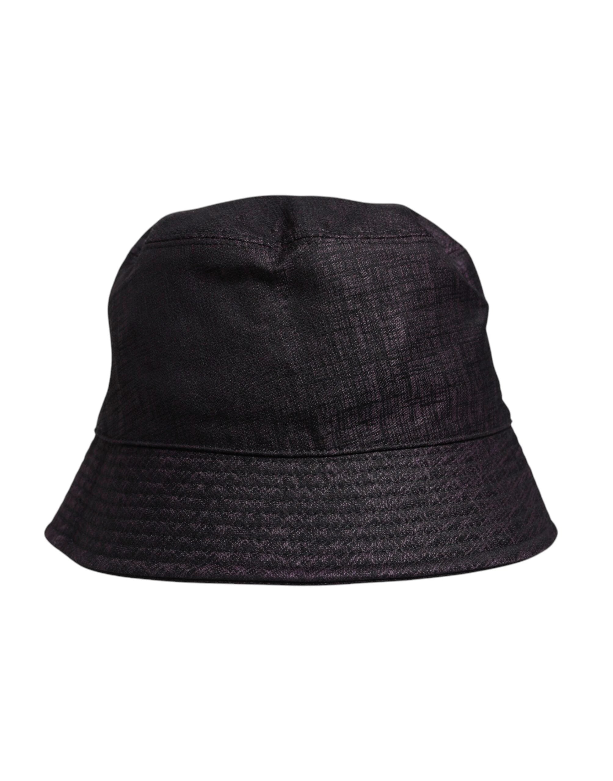 Dolce & Gabbana Black Wide Brim Nylon Bucket Hat by Dolce & Gabbana