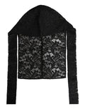 Dolce & Gabbana Black Floral Lace Whole Head Wrap Hat by Dolce & Gabbana