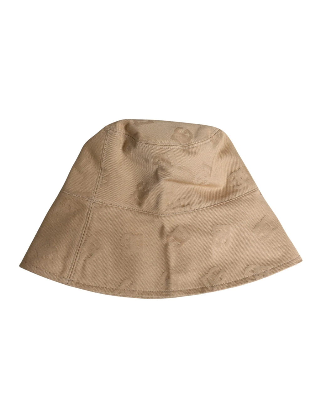 Dolce & Gabbana Beige Logo Monogram Cotton Bucket Cap by Dolce & Gabbana