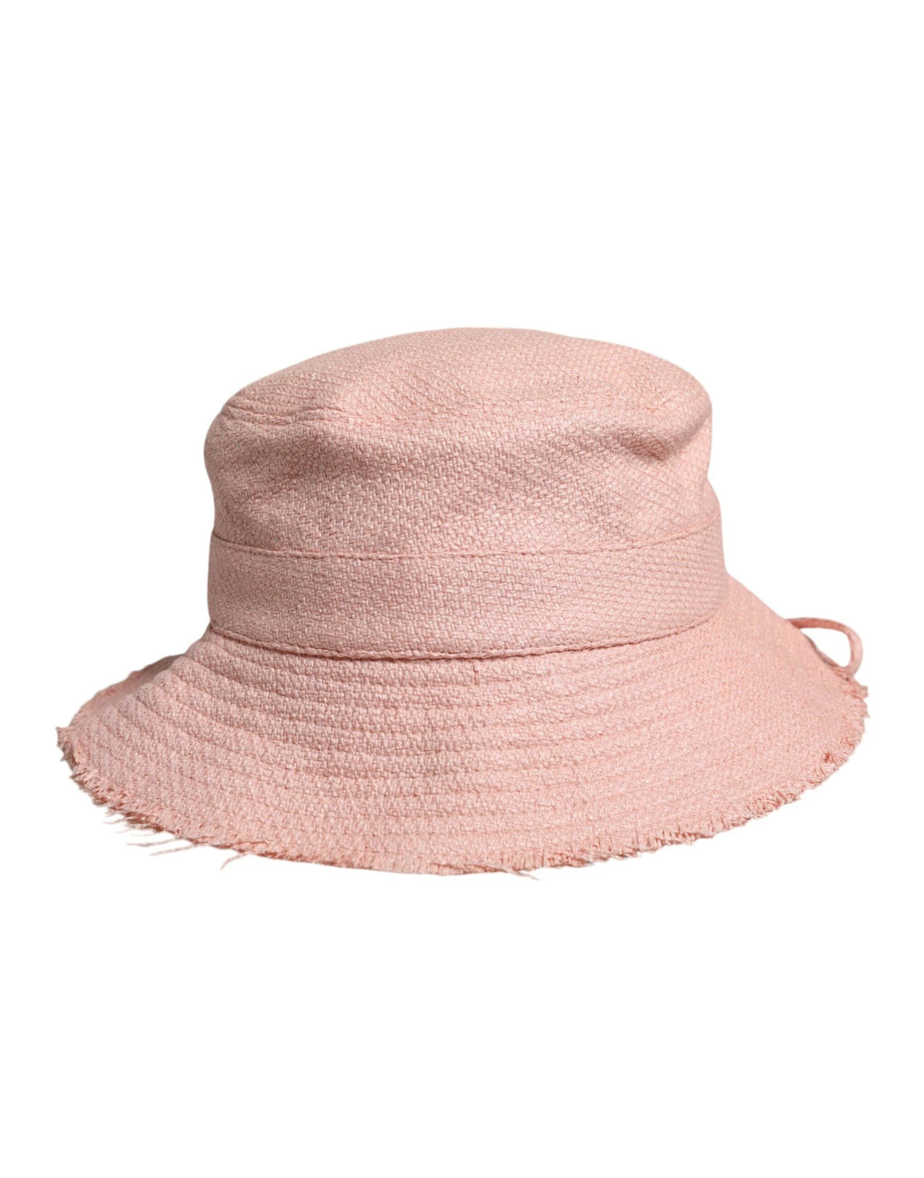 Dolce & Gabbana Pink Cotton Wide Brim Bucket Hat by Dolce & Gabbana