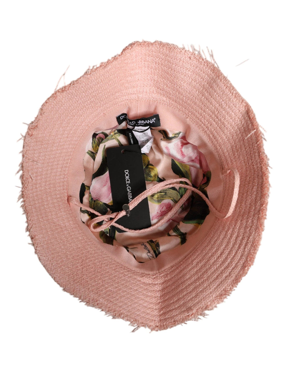 Dolce & Gabbana Pink Cotton Wide Brim Bucket Hat by Dolce & Gabbana
