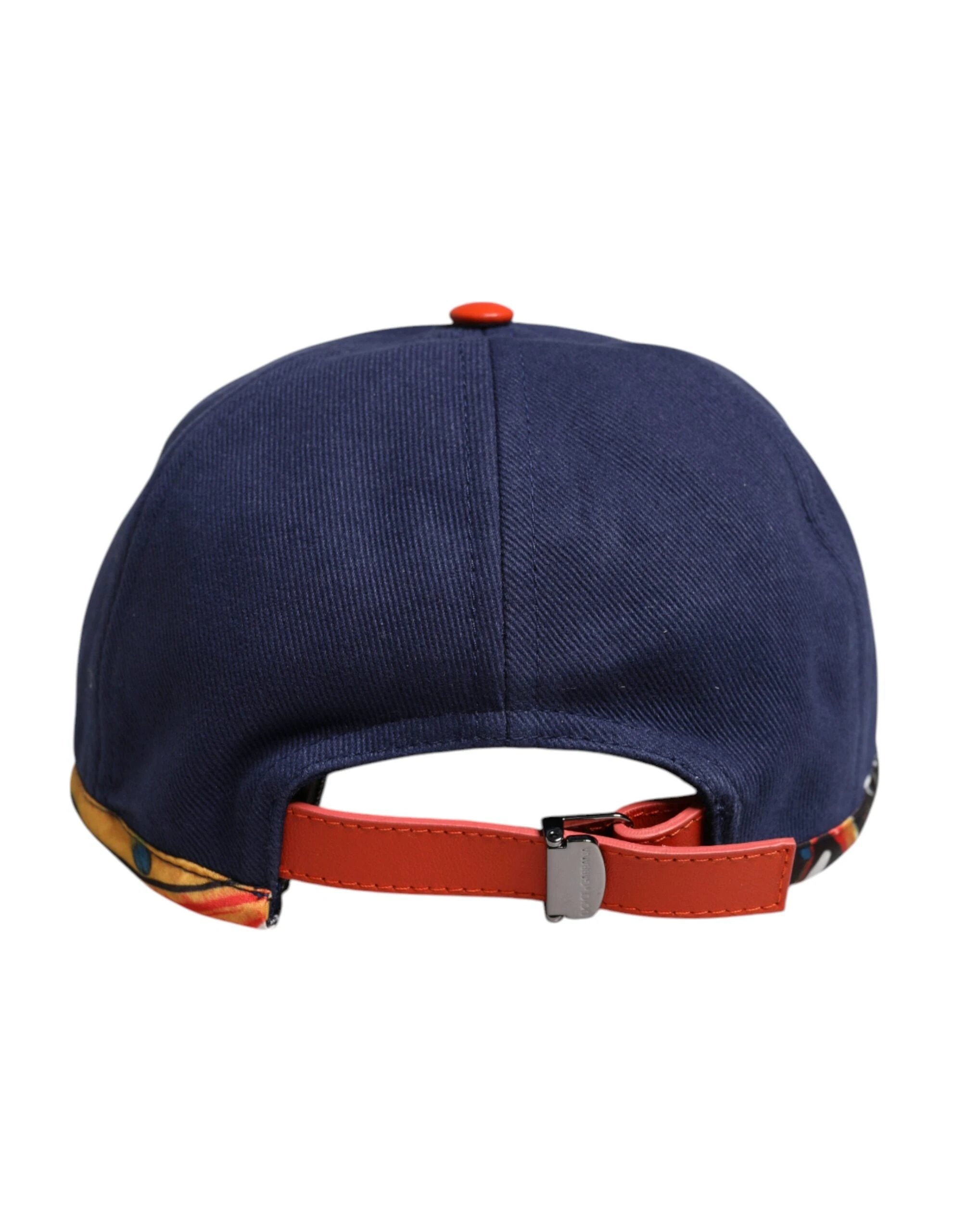 Dolce & Gabbana Blue Cotton 6 Panels Baseball Cap by Dolce & Gabbana