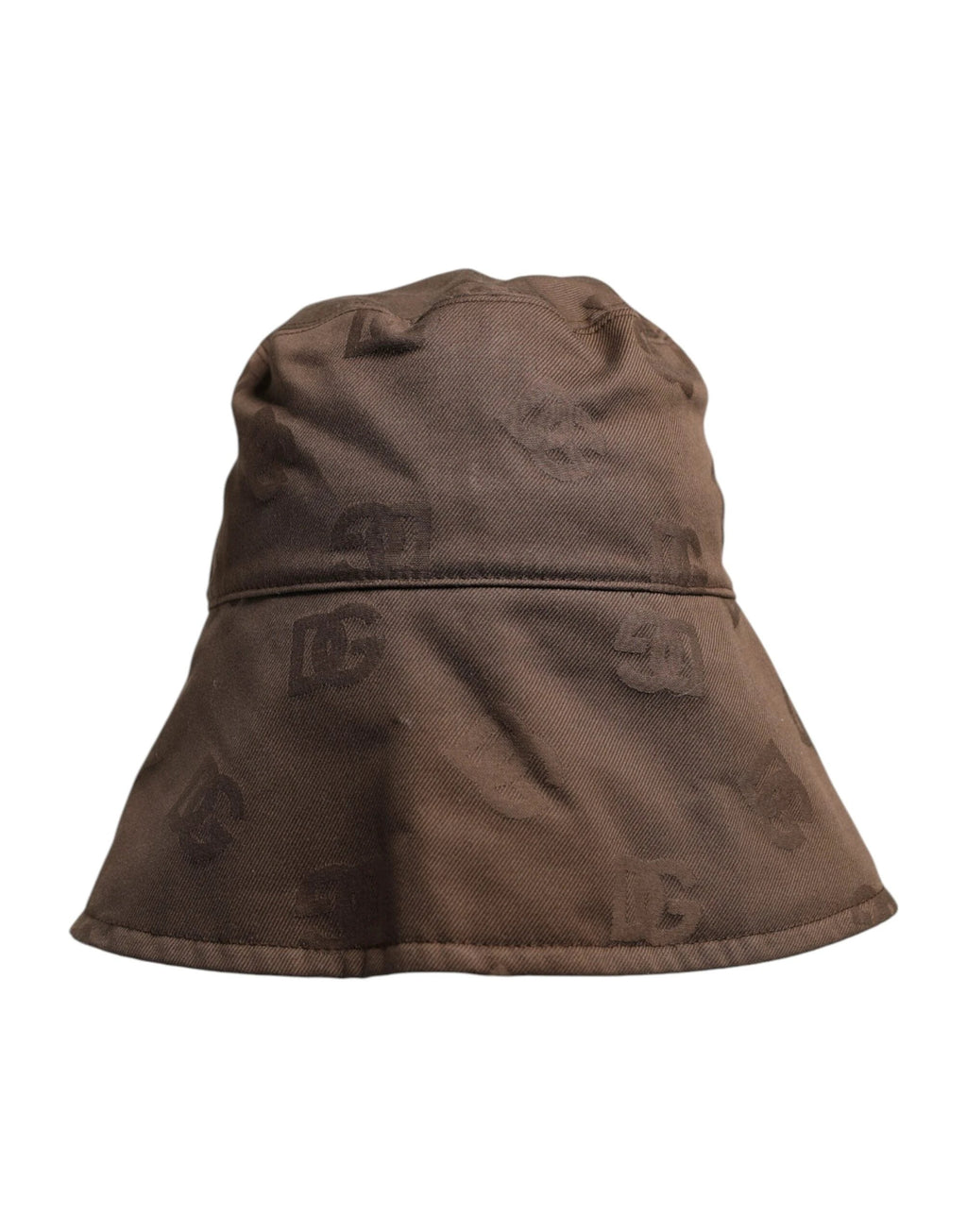 Dolce & Gabbana Brown Logo Monogram Cotton Bucket Cap by Dolce & Gabbana
