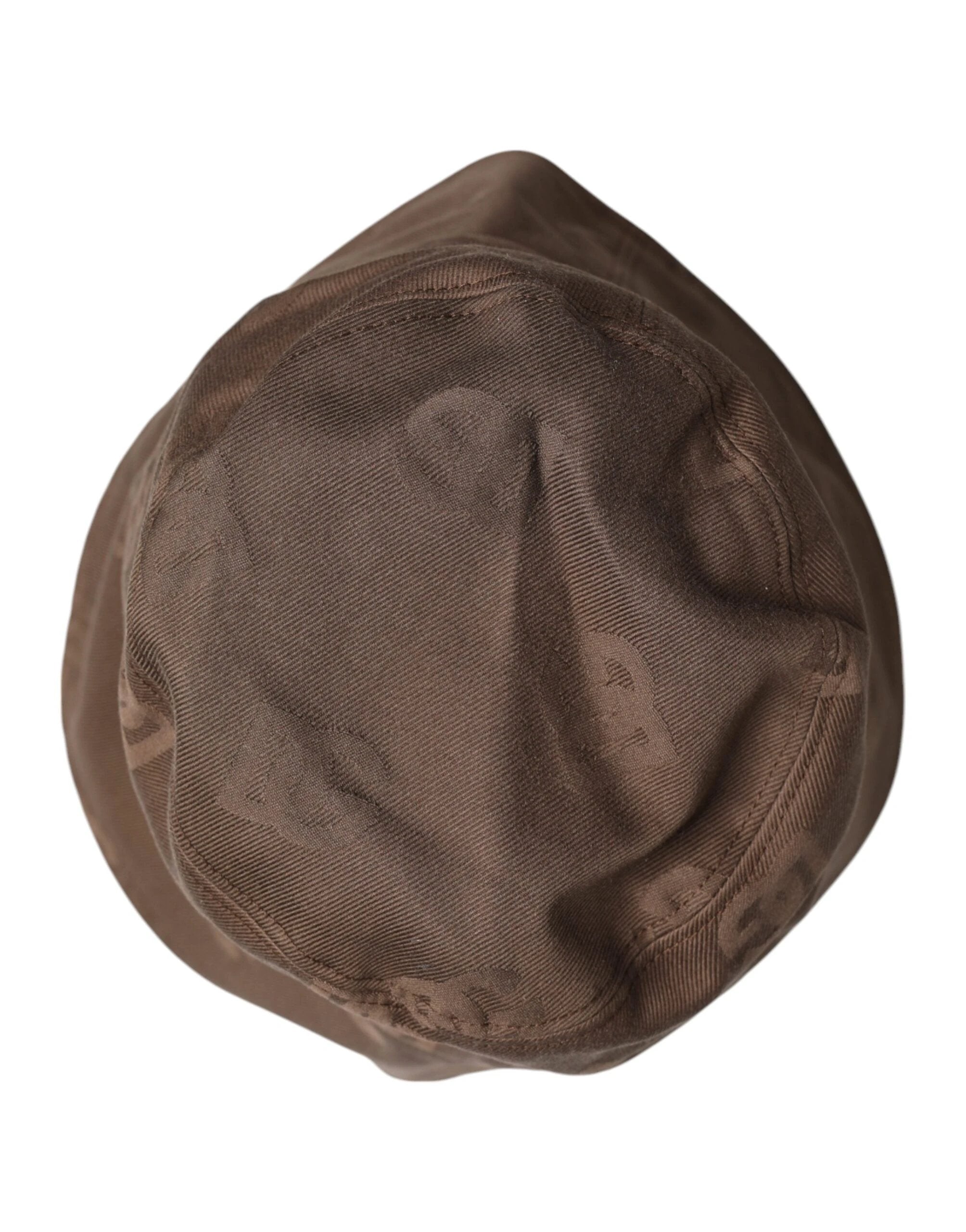 Dolce & Gabbana Brown Logo Monogram Cotton Bucket Cap by Dolce & Gabbana