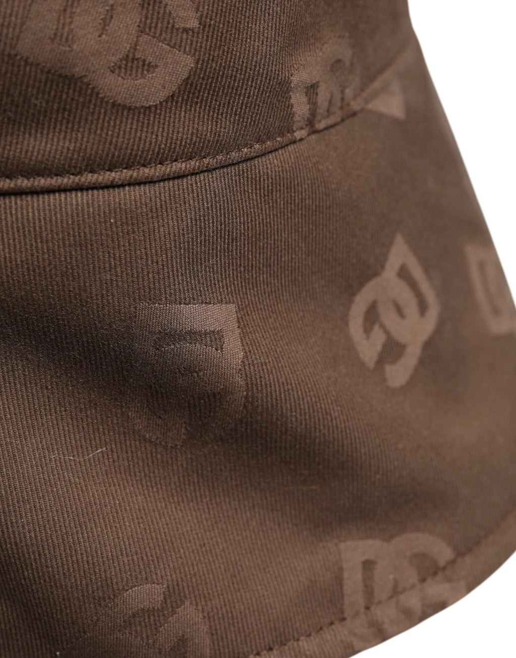 Dolce & Gabbana Brown Logo Monogram Cotton Bucket Cap by Dolce & Gabbana