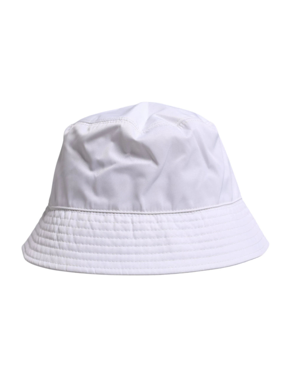Dolce & Gabbana White Cotton Wide Brim Bucket Hat by Dolce & Gabbana