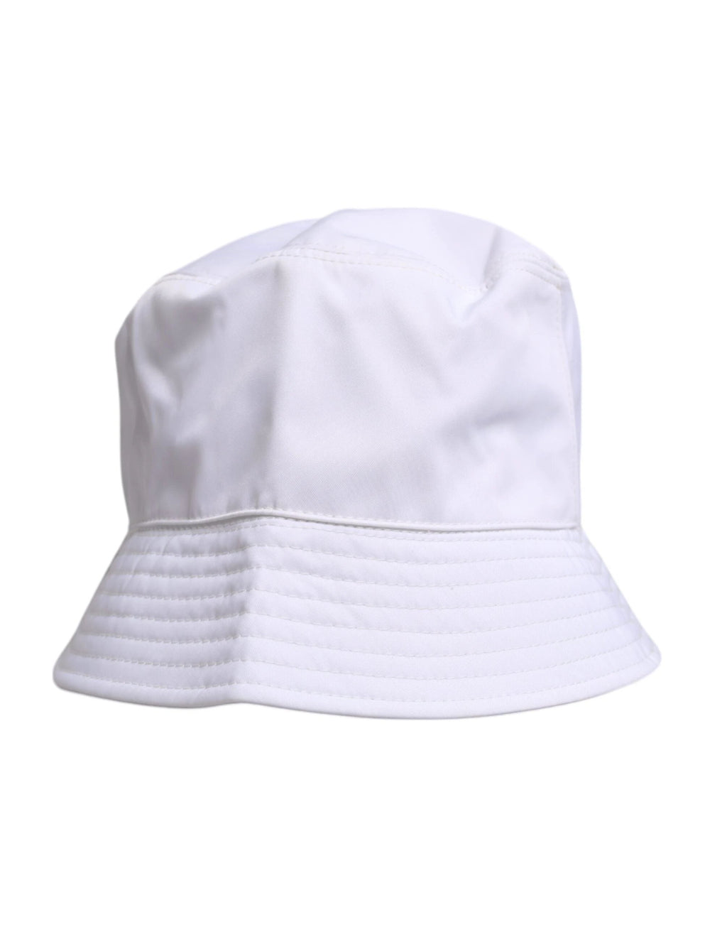 Dolce & Gabbana White Cotton Wide Brim Bucket Hat by Dolce & Gabbana