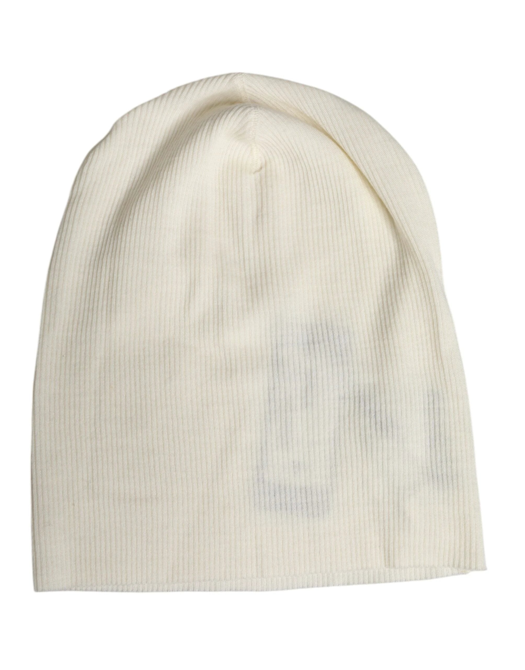 Dolce & Gabbana Beige Wool Blend Knitted Beanie Cap by Dolce & Gabbana