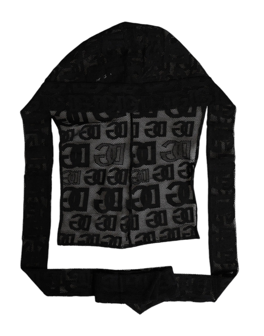 Dolce & Gabbana Black Logo Mesh Whole Head Wrap Hat by Dolce & Gabbana