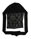 Dolce & Gabbana Black Logo Mesh Whole Head Wrap Hat by Dolce & Gabbana