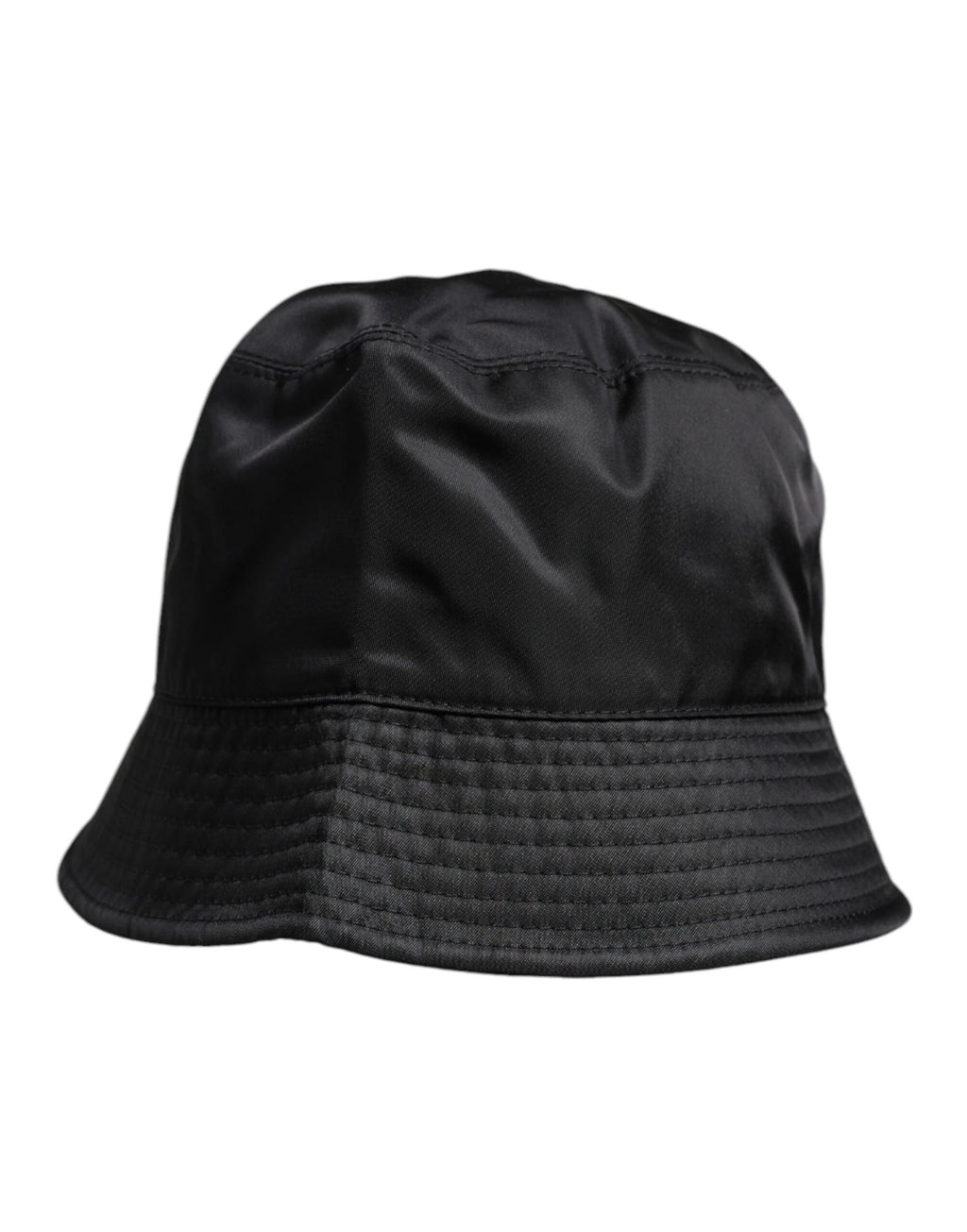 Dolce & Gabbana Black Cotton Wide Brim Bucket Hat by Dolce & Gabbana