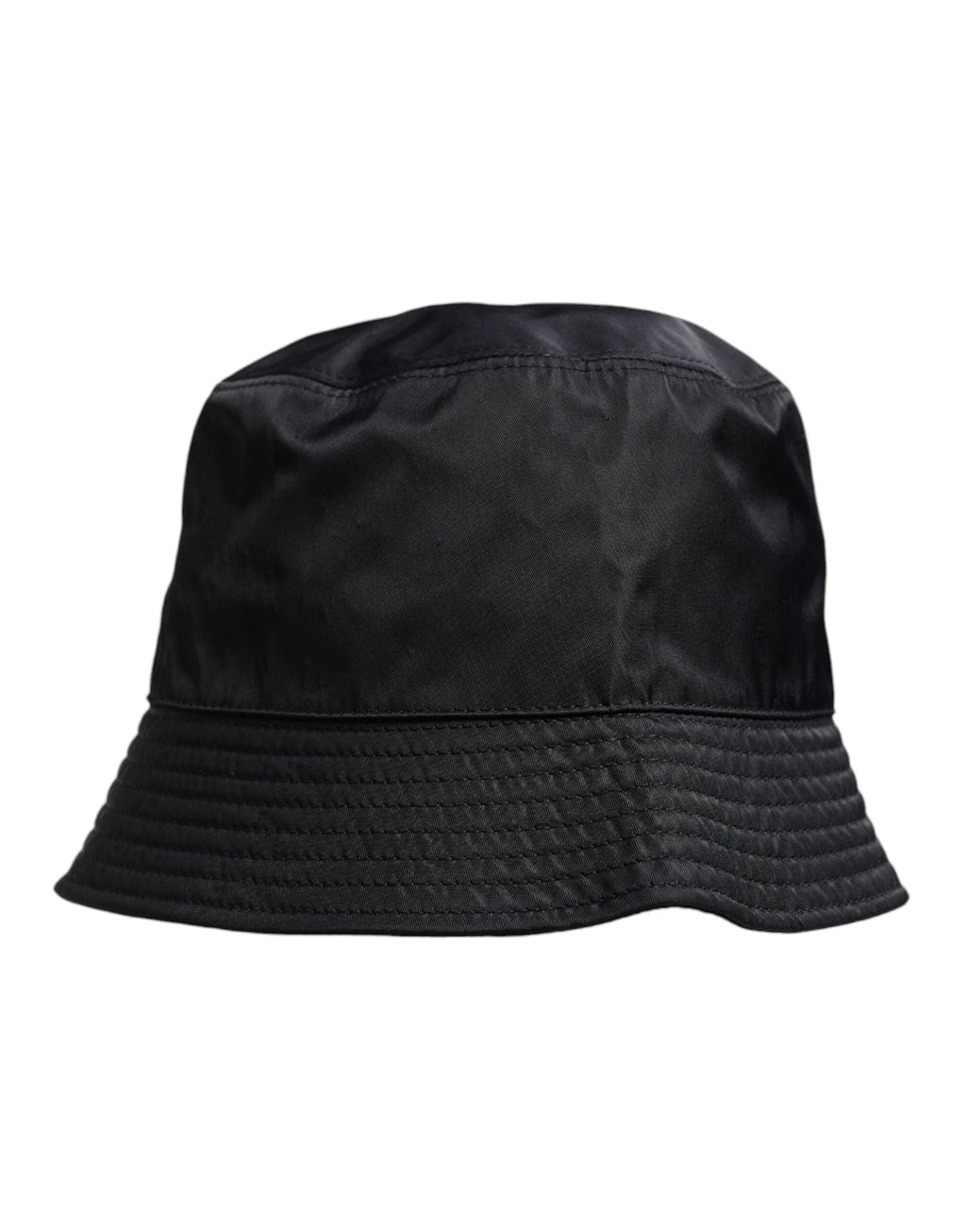 Dolce & Gabbana Black Cotton Wide Brim Bucket Hat by Dolce & Gabbana