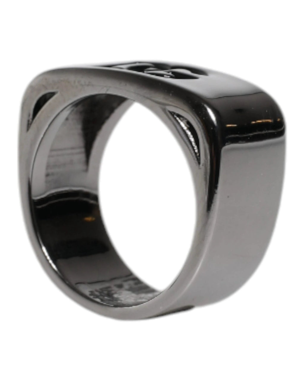 Dolce & Gabbana Silver Tone Brass Anello DG Logo Ring by Dolce & Gabbana