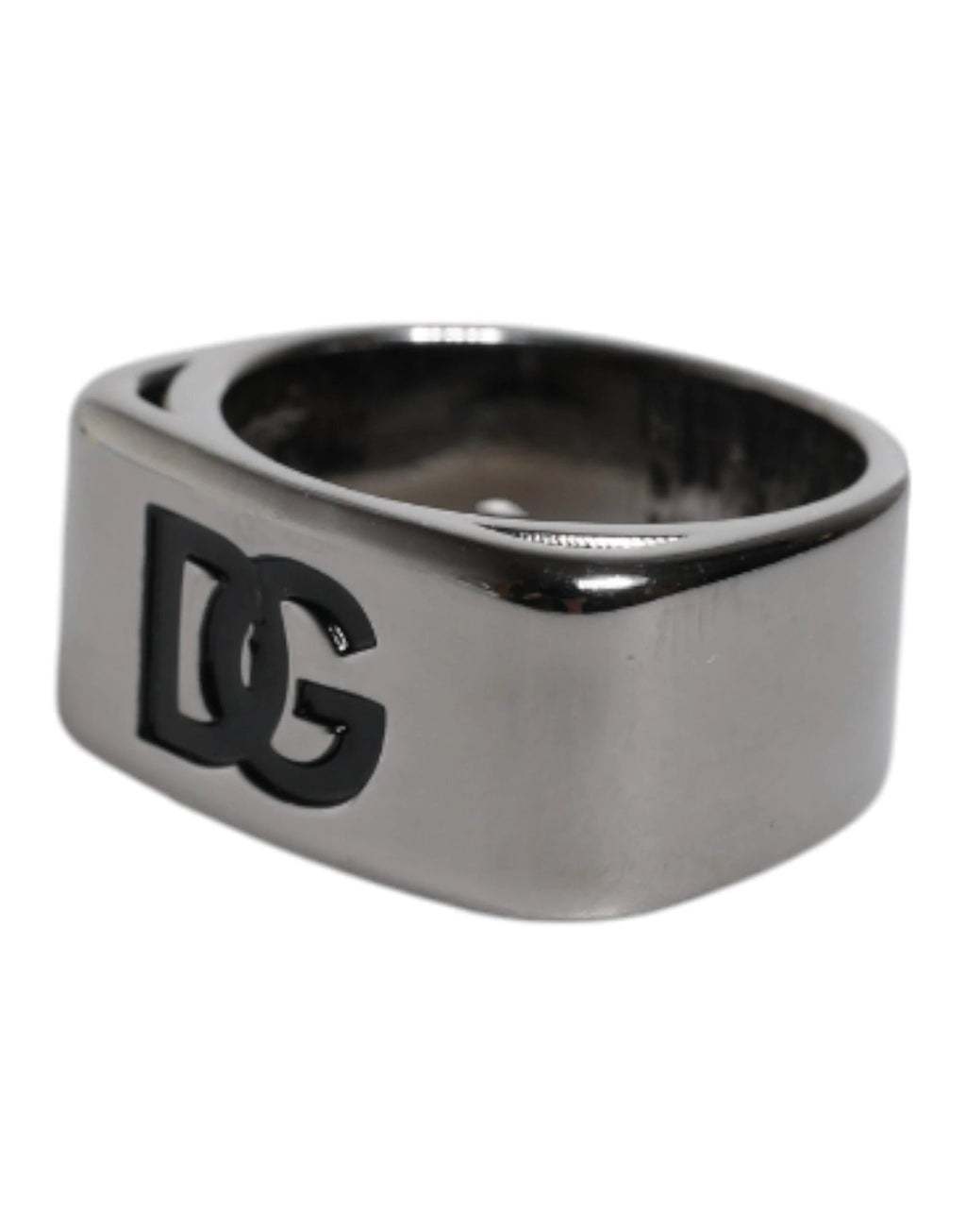 Dolce & Gabbana Silver Tone Brass Anello DG Logo Ring by Dolce & Gabbana