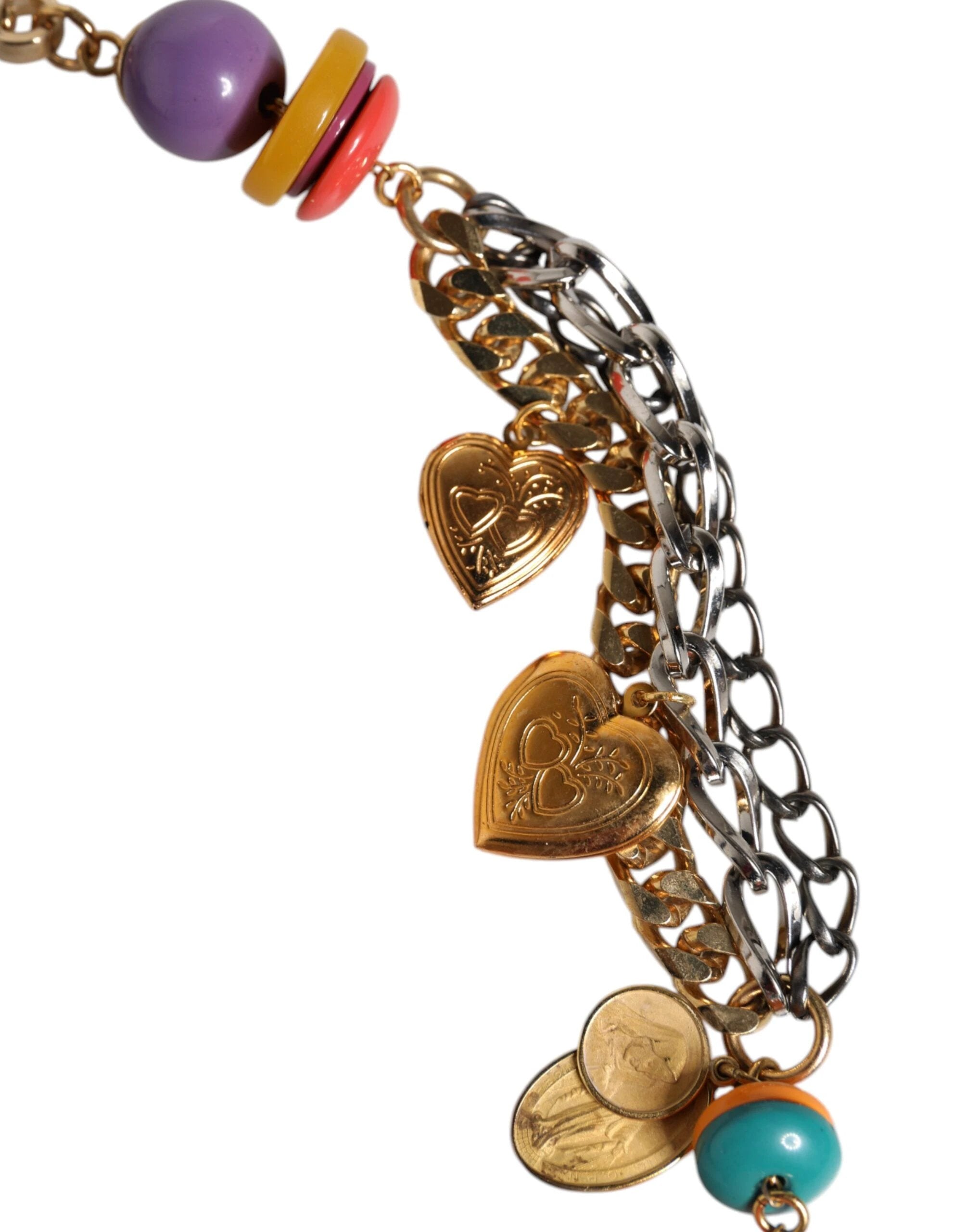 Dolce & Gabbana Multicolor Embellished Waist Chain Belt by Dolce & Gabbana