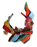 Dolce & Gabbana Multicolor Floral Crystal Embellished Diadem Headband by Dolce & Gabbana
