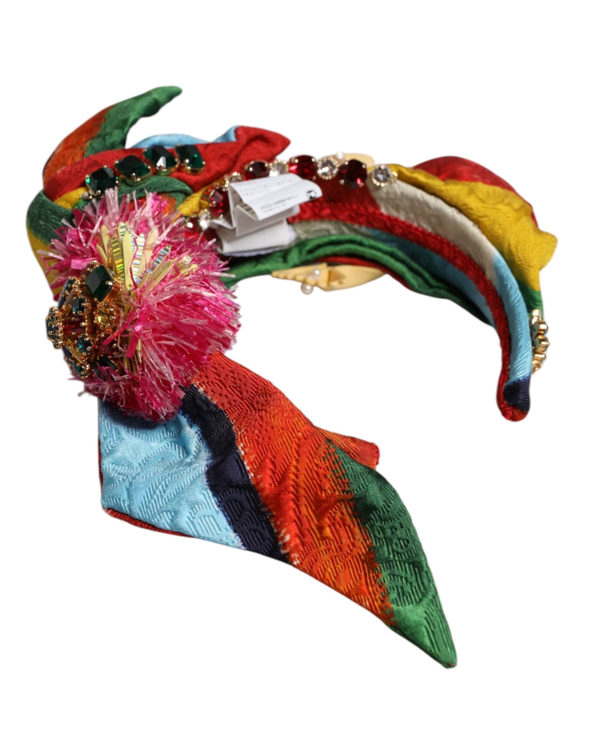 Dolce & Gabbana Multicolor Floral Crystal Embellished Diadem Headband by Dolce & Gabbana