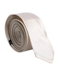 Dolce & Gabbana White Solid Silk Adjustable Necktie Tie by Dolce & Gabbana