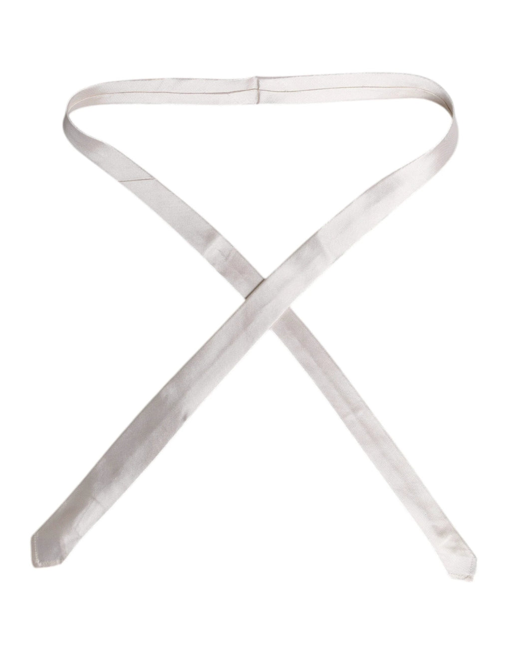 Dolce & Gabbana White Solid Silk Adjustable Necktie Tie by Dolce & Gabbana