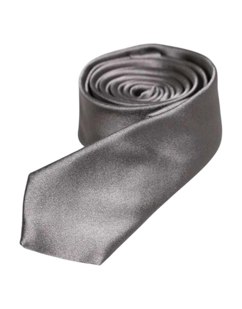 Dolce & Gabbana Metallic Silver Silk Adjustable Necktie Tie by Dolce & Gabbana