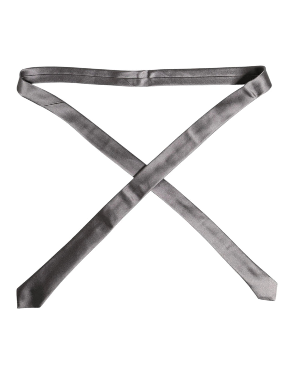 Dolce & Gabbana Metallic Silver Silk Adjustable Necktie Tie by Dolce & Gabbana