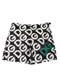 Dolce & Gabbana Black White Logo Beachwear Shorts Swimwear by Dolce & Gabbana