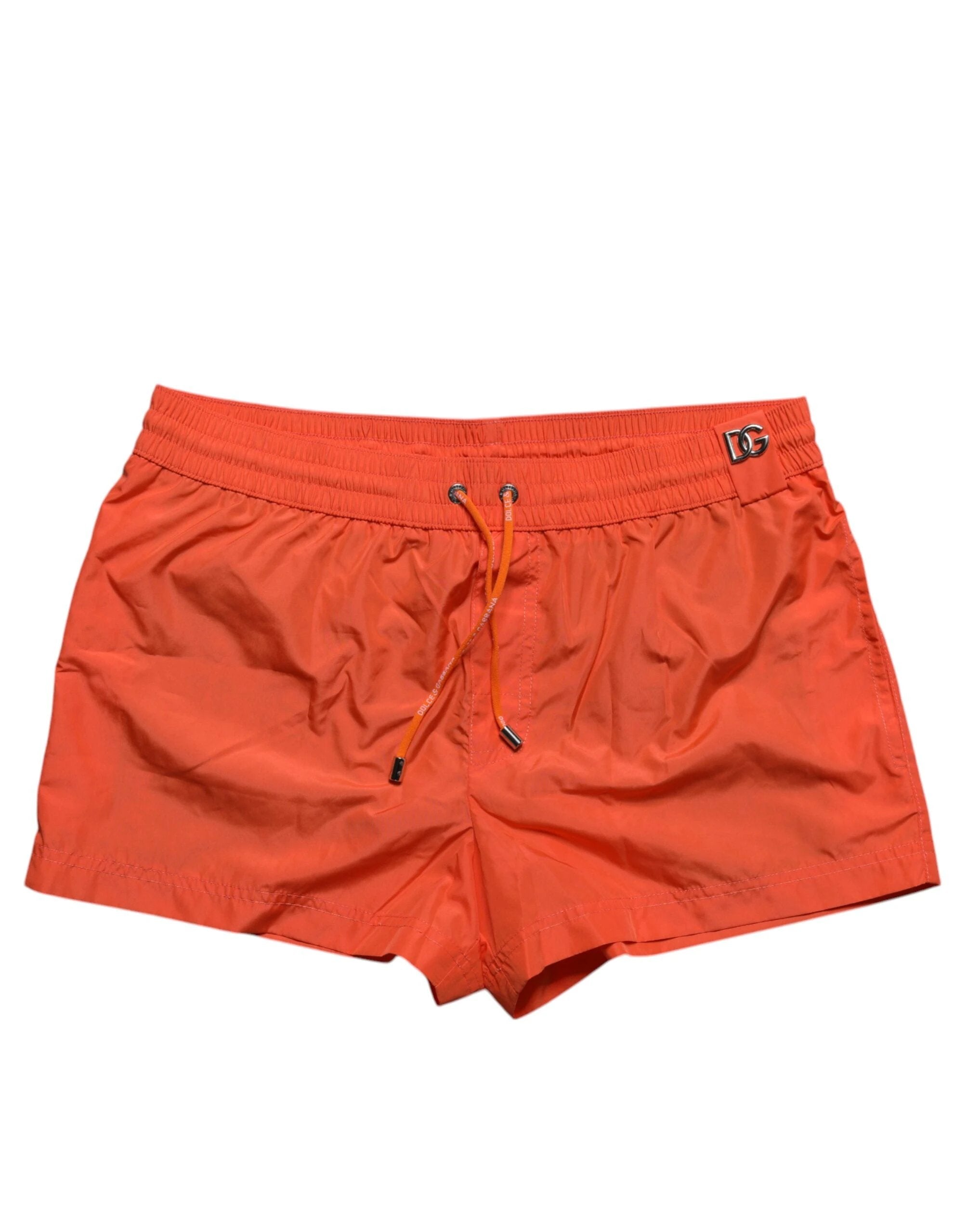 Dolce & Gabbana Orange Polyester Beachwear Shorts 2Pc Swimwear by Dolce & Gabbana