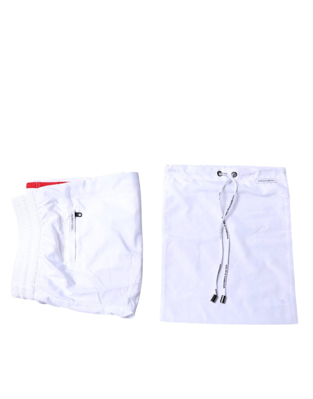 Dolce & Gabbana White Stripes Beachwear Shorts 2 Pc Swimwear by Dolce & Gabbana