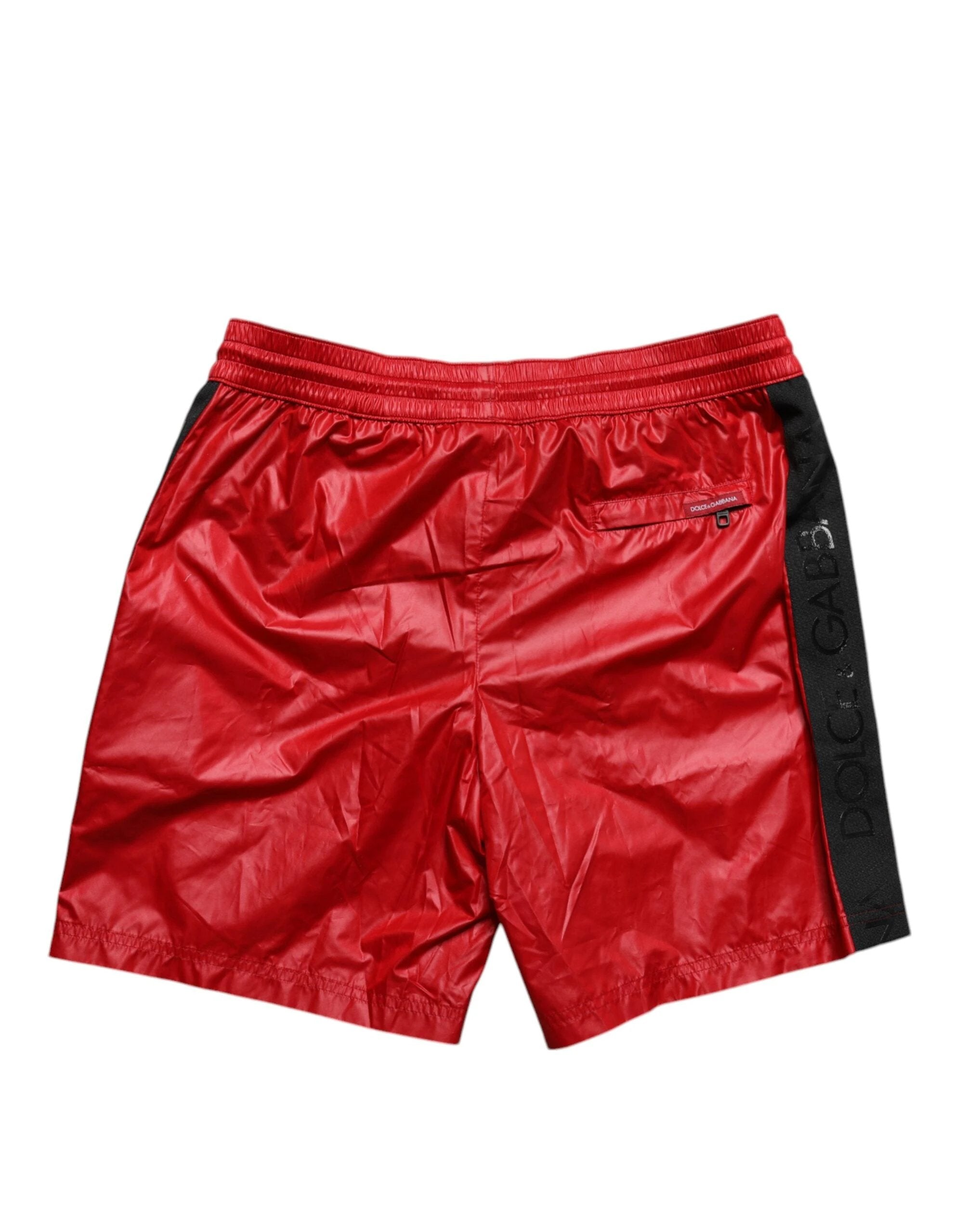 Dolce & Gabbana Red Polyester Beachwear Shorts 2Pc Swimwear by Dolce & Gabbana