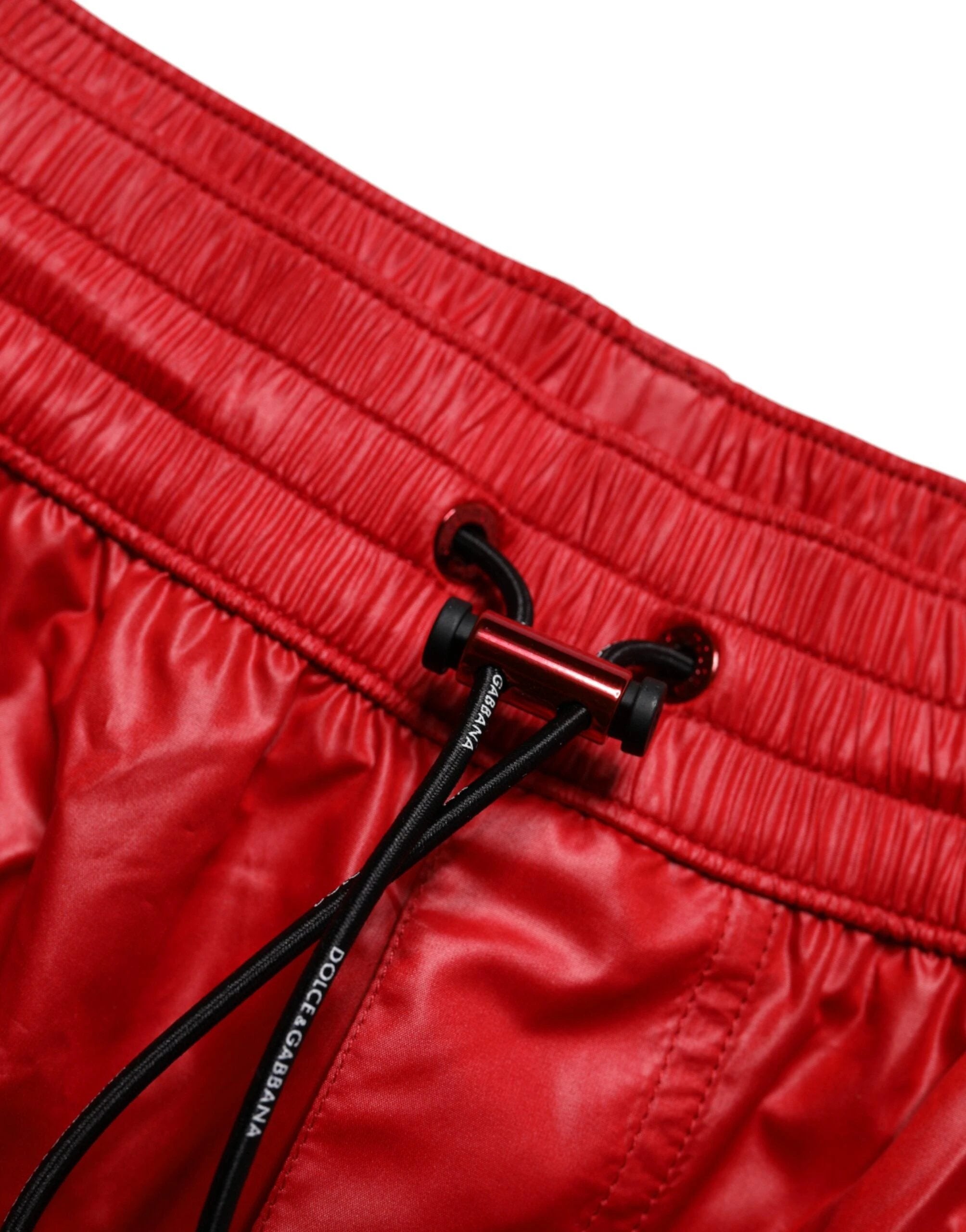 Dolce & Gabbana Red Polyester Beachwear Shorts 2Pc Swimwear by Dolce & Gabbana