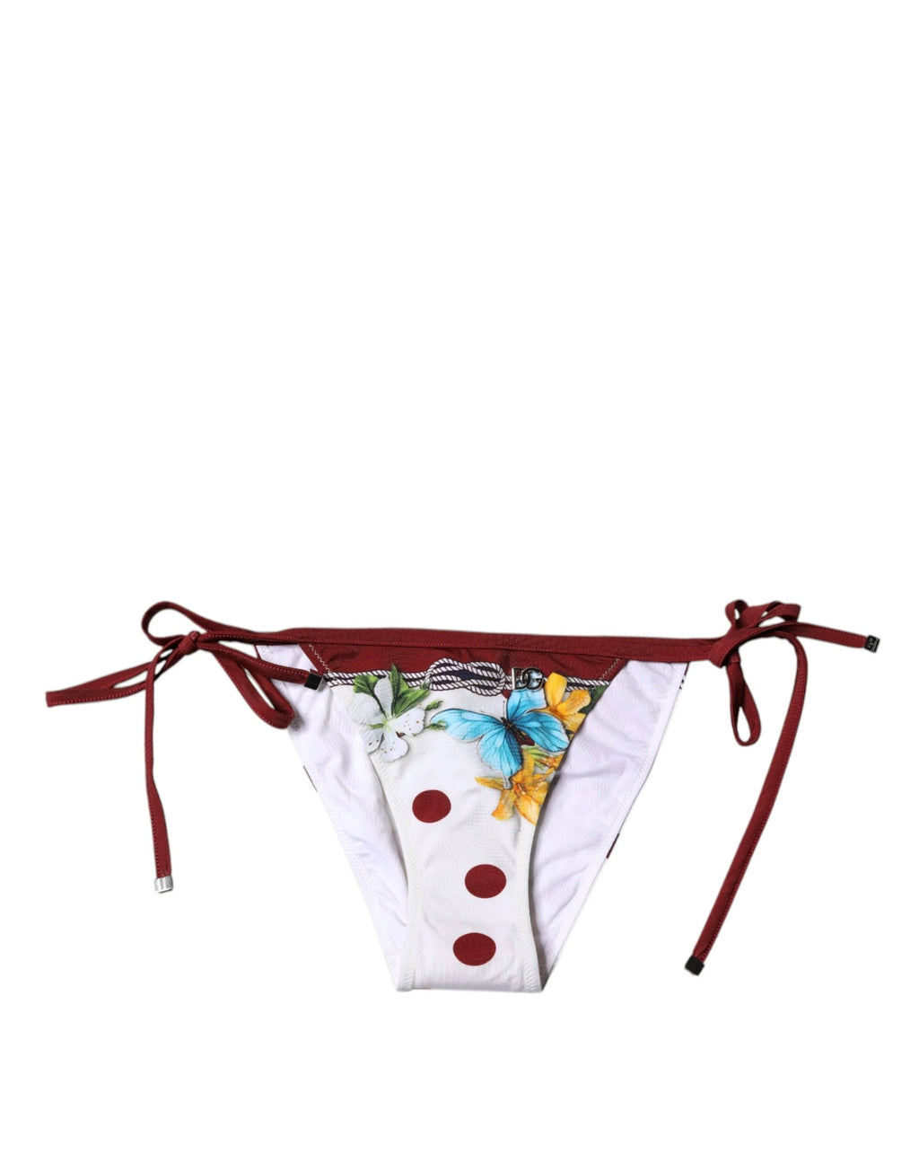 Dolce & Gabbana White Floral Print Swimsuit Bikini Bottom Swimwear by Dolce & Gabbana