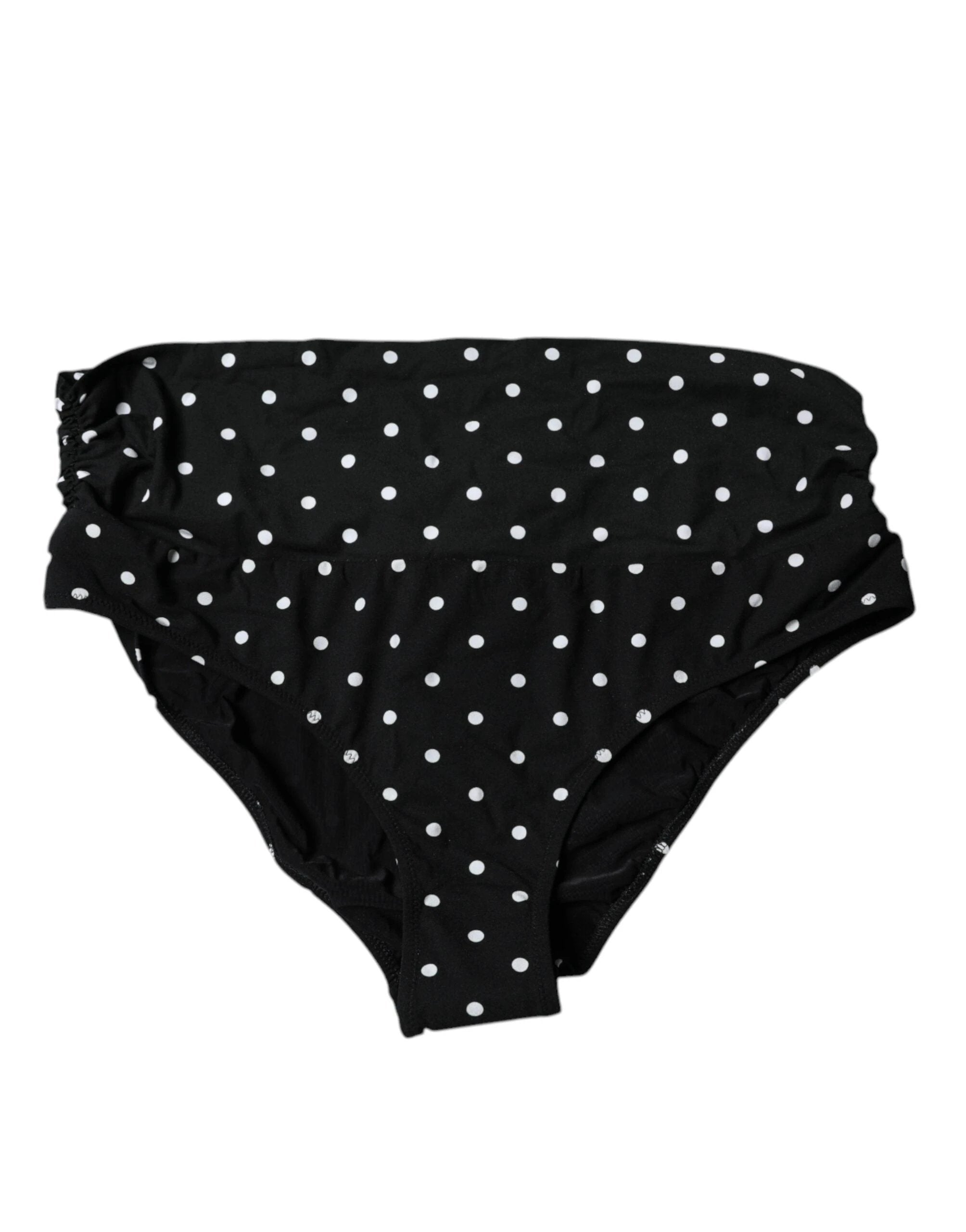 Dolce & Gabbana Black Polka Dot Swimsuit Bikini Bottom Swimwear by Dolce & Gabbana