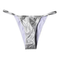 Dolce & Gabbana Silver Polyester Beachwear Bikini Bottom Swimwear by Dolce & Gabbana