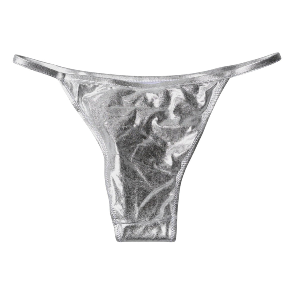 Dolce & Gabbana Silver Polyester Beachwear Bikini Bottom Swimwear by Dolce & Gabbana