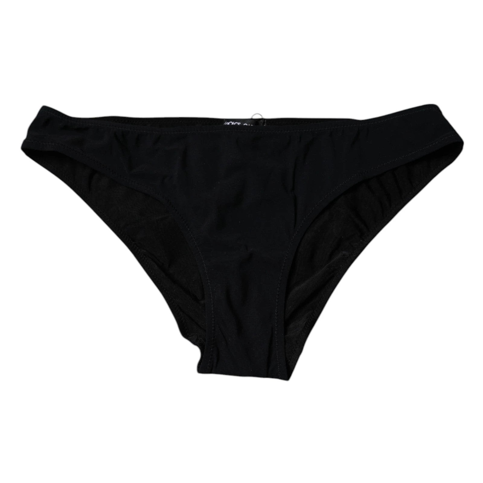 Dolce & Gabbana Black Nylon Stretch Mid Waist Panty Underwear by Dolce & Gabbana