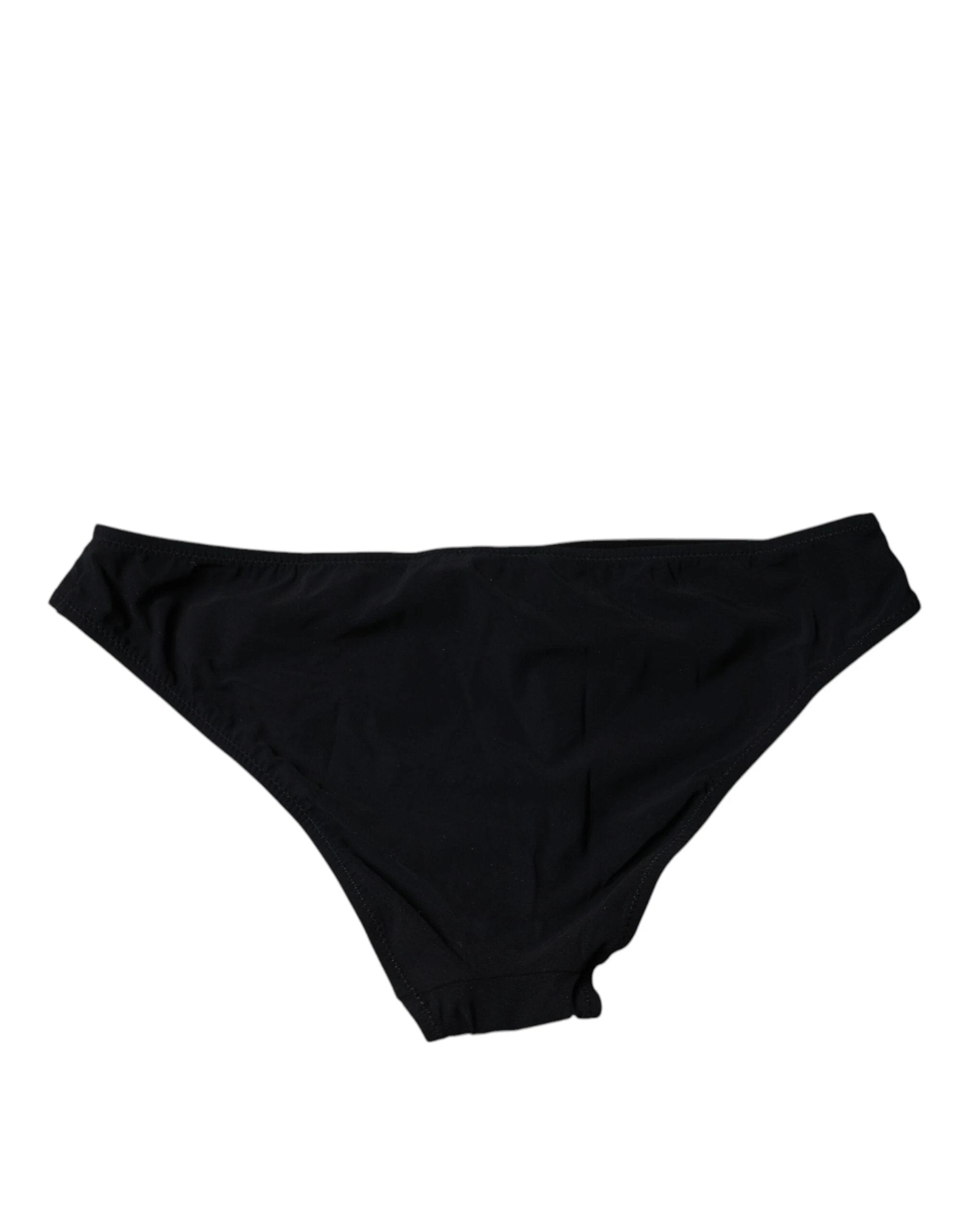 Dolce & Gabbana Black Nylon Stretch Mid Waist Panty Underwear by Dolce & Gabbana