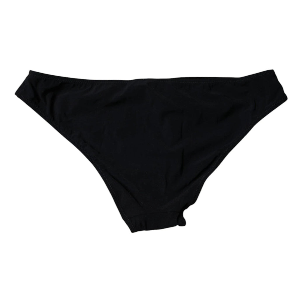 Dolce & Gabbana Black Nylon Stretch Mid Waist Panty Underwear by Dolce & Gabbana