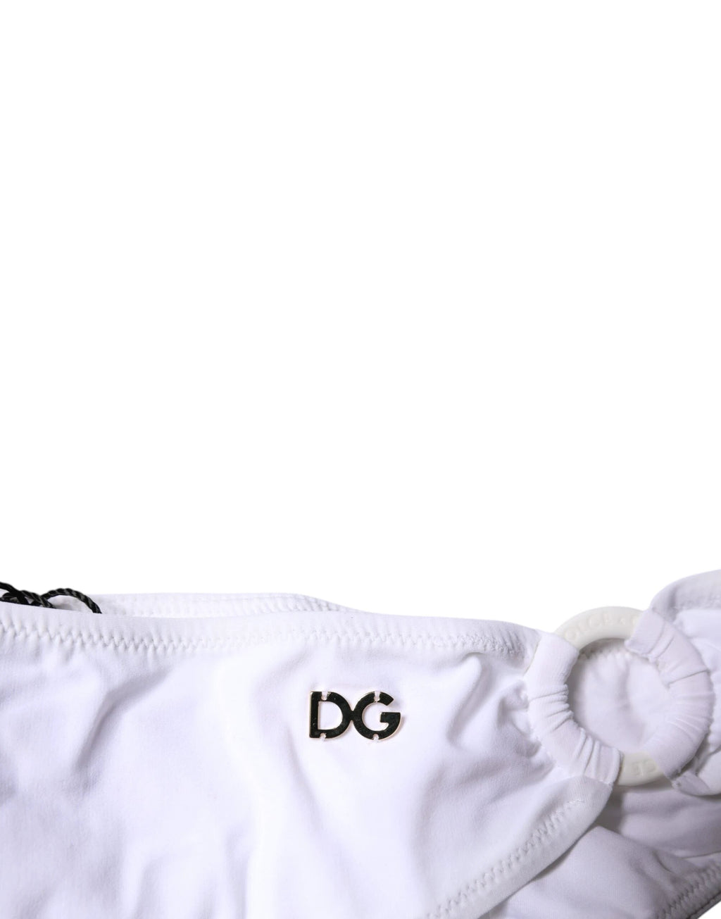 Dolce & Gabbana White Nylon Beachwear Bikini Bottom Swimwear by Dolce & Gabbana