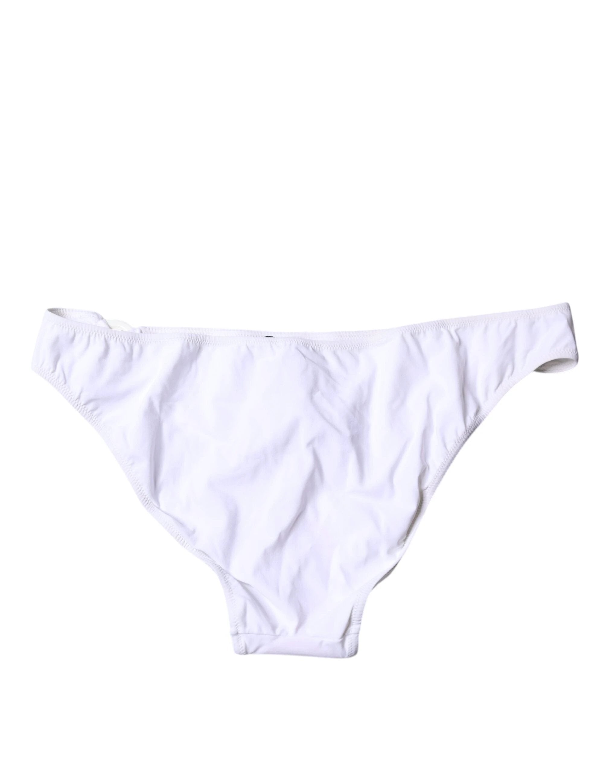 Dolce & Gabbana White Nylon Beachwear Bikini Bottom Swimwear by Dolce & Gabbana