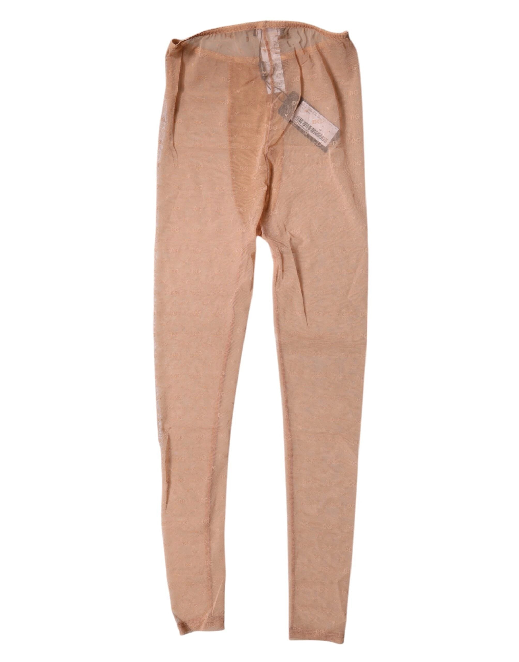 Dolce & Gabbana Nude Beige Logo Lace Lingerie Pants Underwear by Dolce & Gabbana