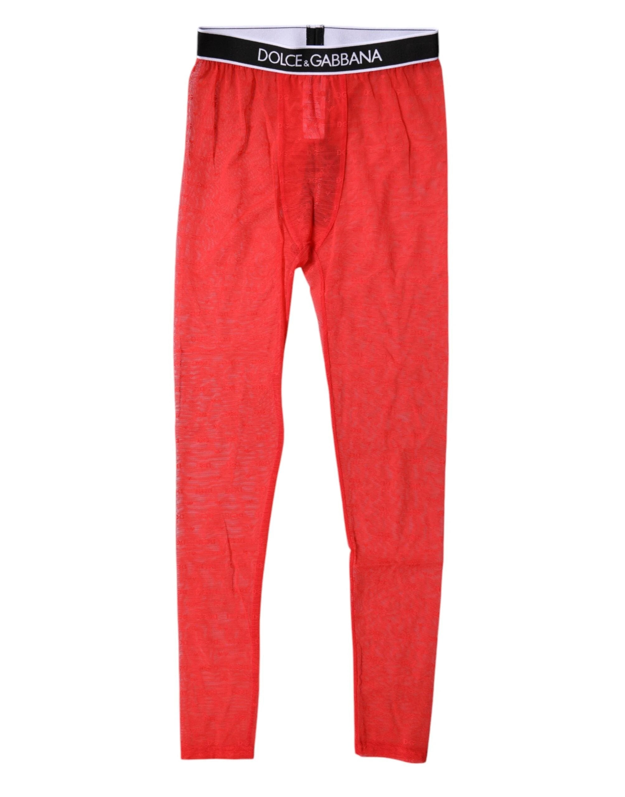 Dolce & Gabbana Red Logo Lace Lingerie Tight Pants Underwear by Dolce & Gabbana