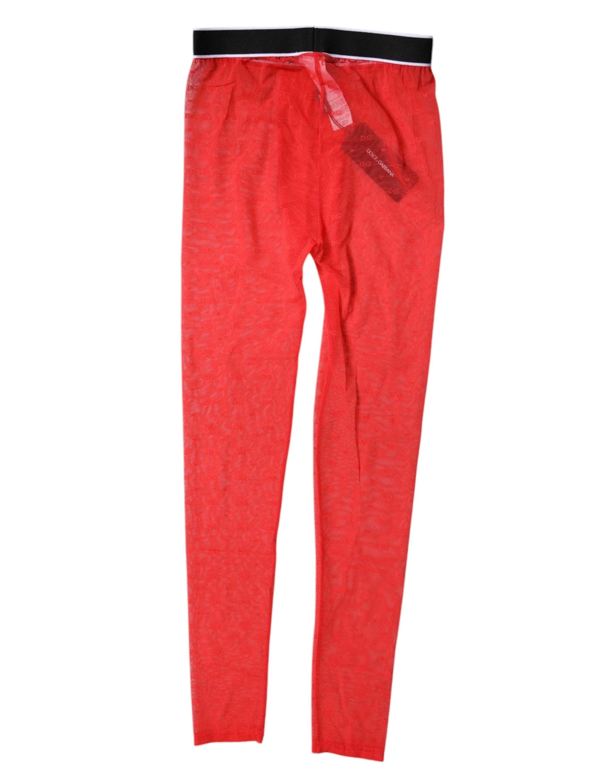 Dolce & Gabbana Red Logo Lace Lingerie Tight Pants Underwear by Dolce & Gabbana