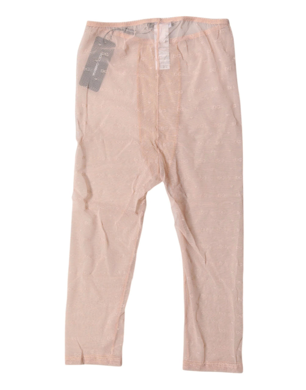 Dolce & Gabbana Beige Logo Lace Lingerie Cropped Tights Underwear by Dolce & Gabbana