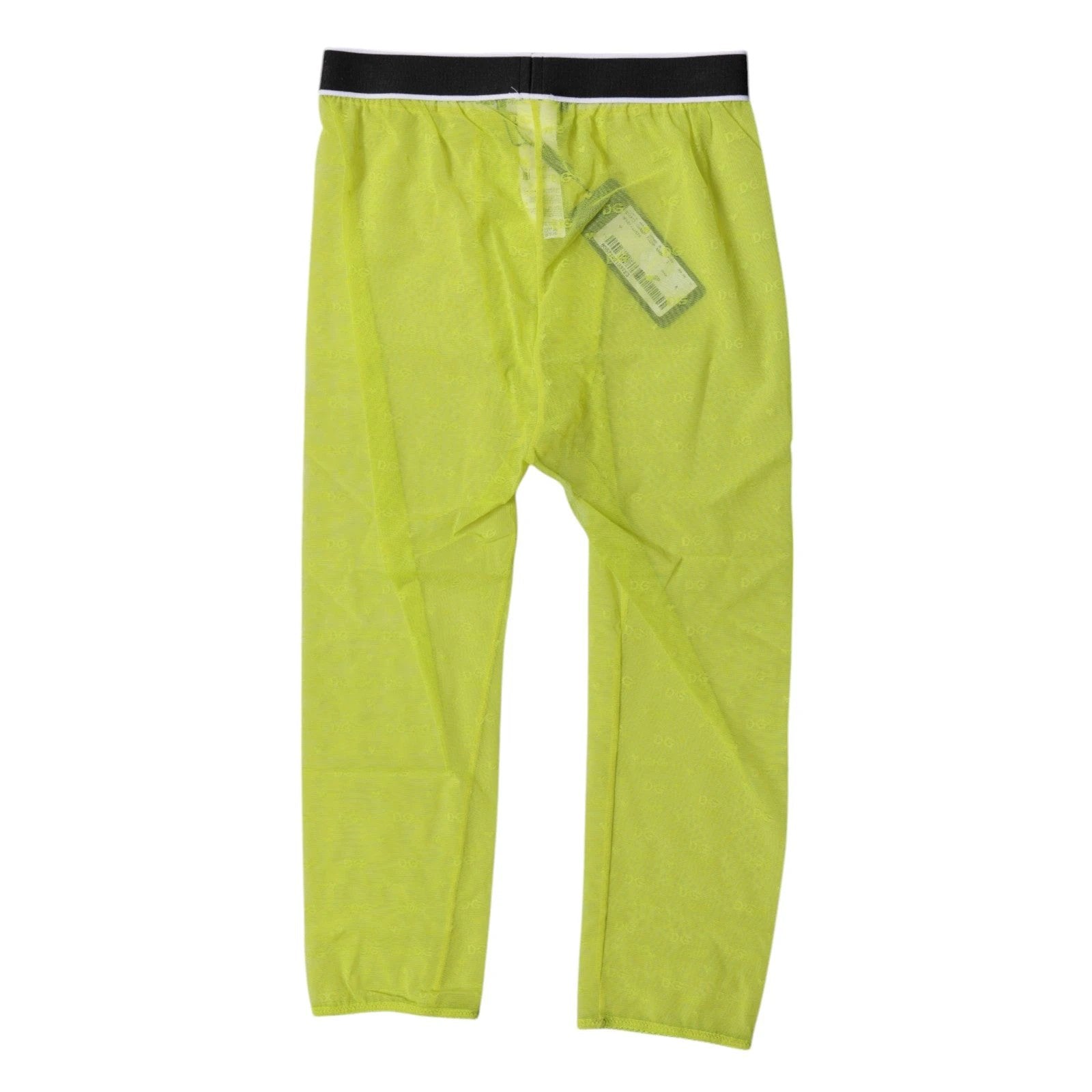 Dolce & Gabbana Green DG Logo Nylon Cropped Tights Underwear by Dolce & Gabbana