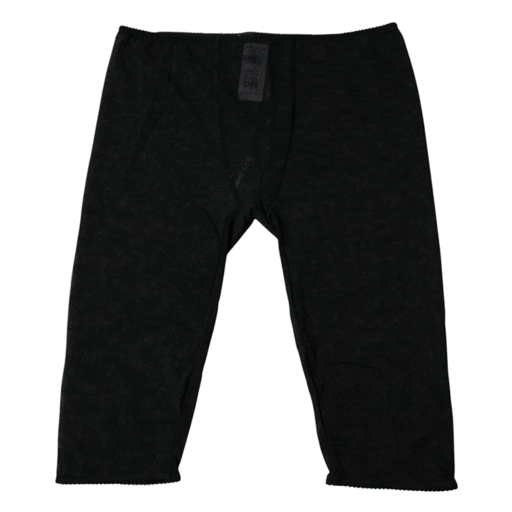 Dolce & Gabbana Black Logo Lace Lingerie Cropped Tight Underwear by Dolce & Gabbana